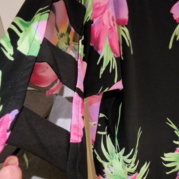 EVA VARRO  XL TUNIC TOP W/ LATTICE SLEEVES NWT - Picture 6 of 7